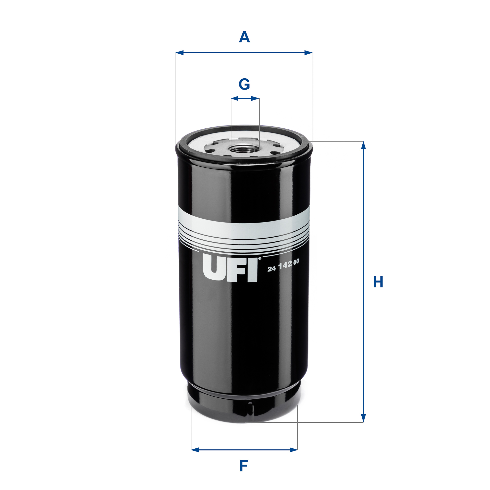 UFI Filters, Filtro Gasolio 26.104.00, Filtro Gasolio per Ricabio