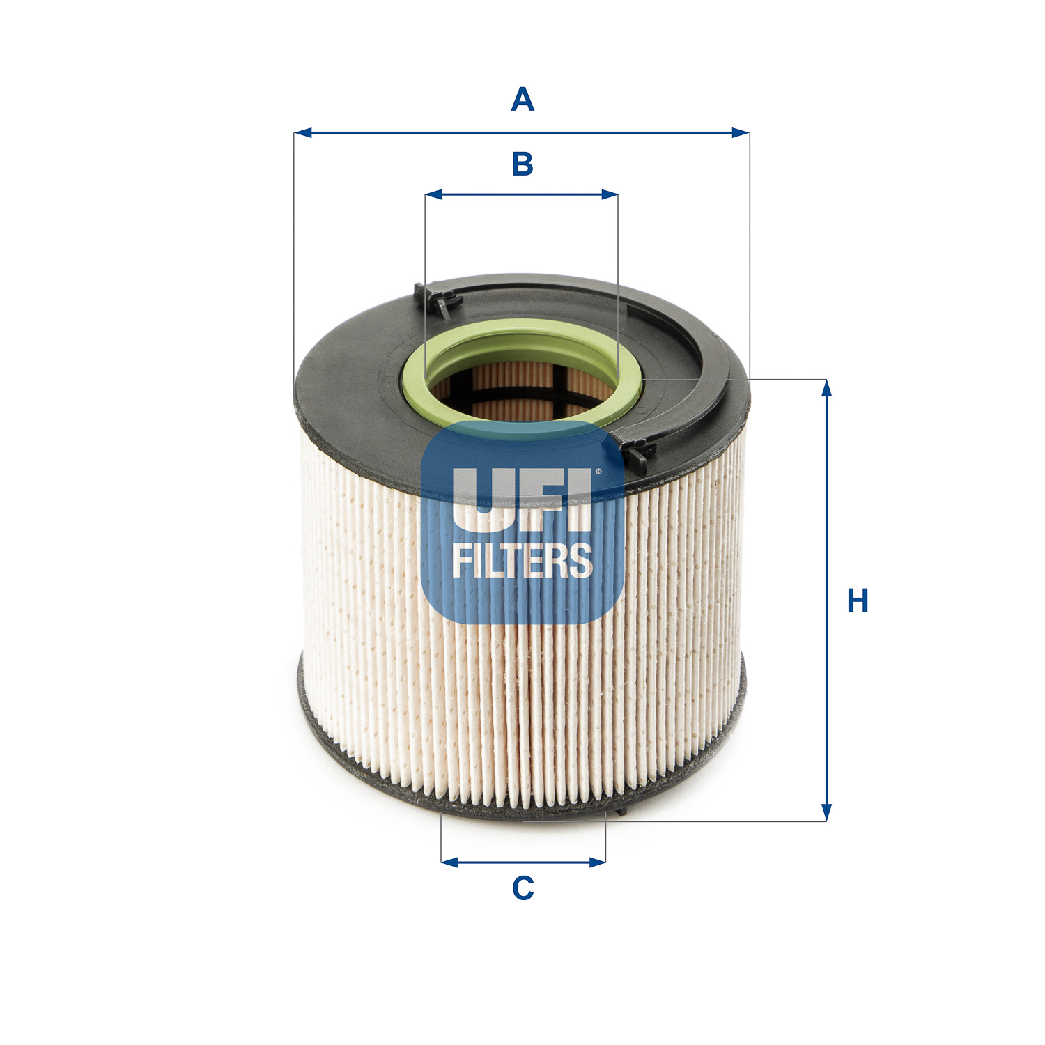 Filtro De Gasoil UFI 26.676.00 - Para Citroën, Fiat, Hyundai, Lancia, Peugeot - Dimensiones 64.5x80x58 Mm, Protege El Sistema De Inyección