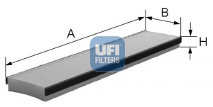UFI Filters Innenraumluftfilter 53.100.00 – Für Frische Luft Im Auto, Partikelfilter >90%, Einfacher Wechsel